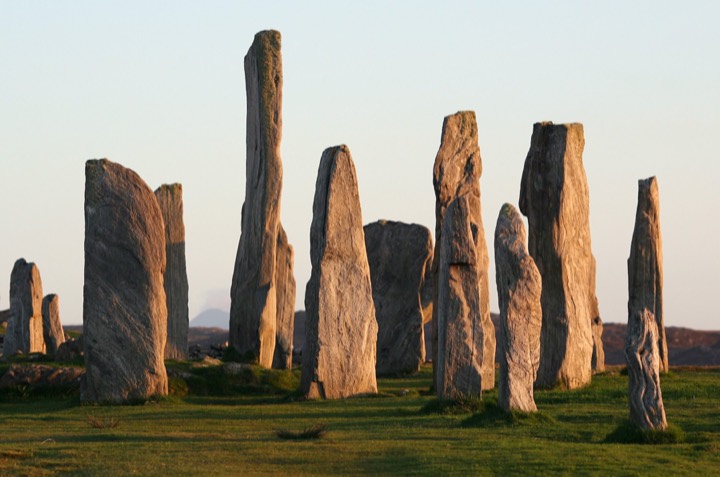 The Callanish standing stones at sunset