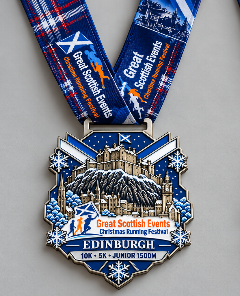2026 Edinburgh Christmas Running Festival finisher's medal