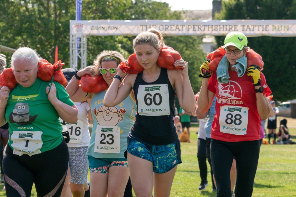 Competitors have roasted in the summer heat as the Great Perthshire Tattie Run returned for 2022.