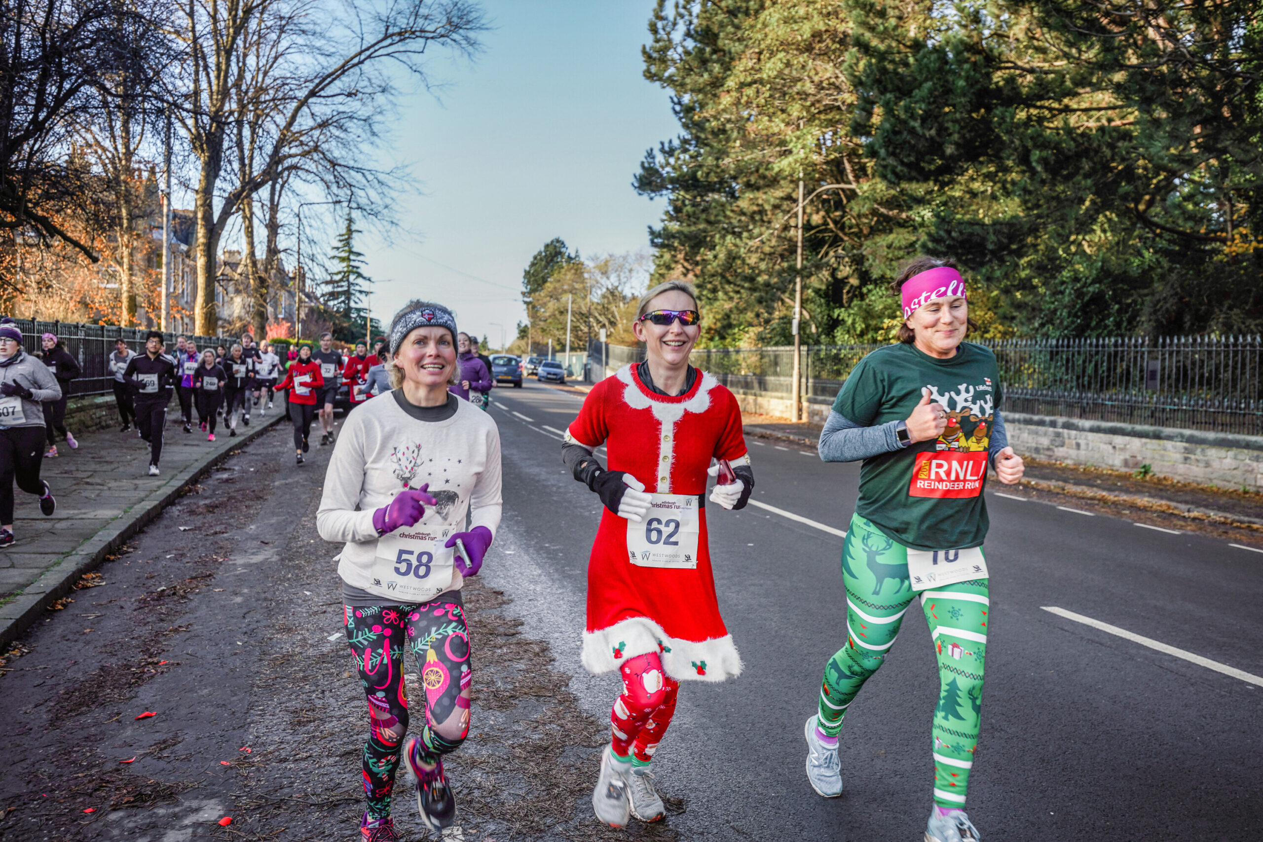 The Christmas 5K and 10K runs in Inverleith Park, Edinburgh